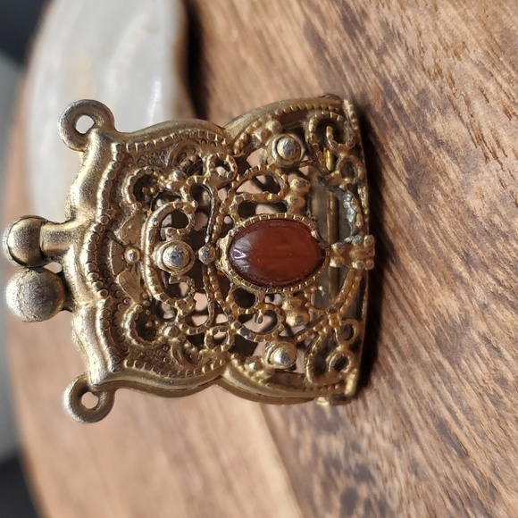 Edwardian openwork locket pendant chatelaine purse - Picture 1 of 3